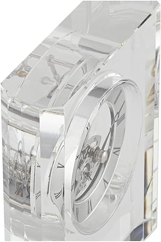 Miniatura 6 de Aimee - Reloj de mesa rectangular de cristal de 6 pulgadas de alto