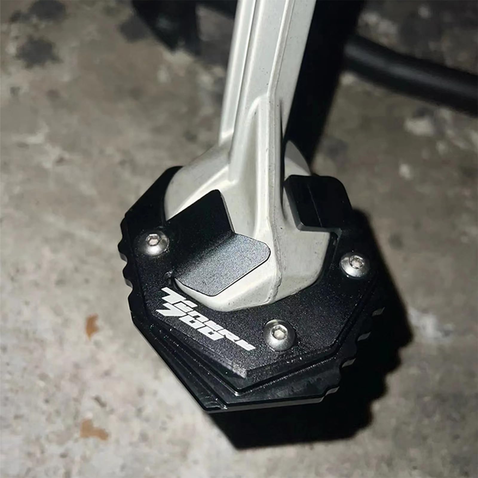 Para sostener 700 2022 2023 Tenere700 XTZ 700 T700 2019 2020 2021 Accesorios Moto Soporte Lateral Ampliar Placa Caballete Extensión (Negro)