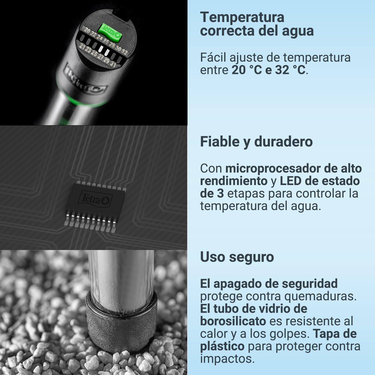 Tetra HT 50 - Potente Calentador de Acuario para acuarios de 25-60 L para Cubrir Diferentes Niveles de Potencia con el Mando de Ajuste de Temperatura