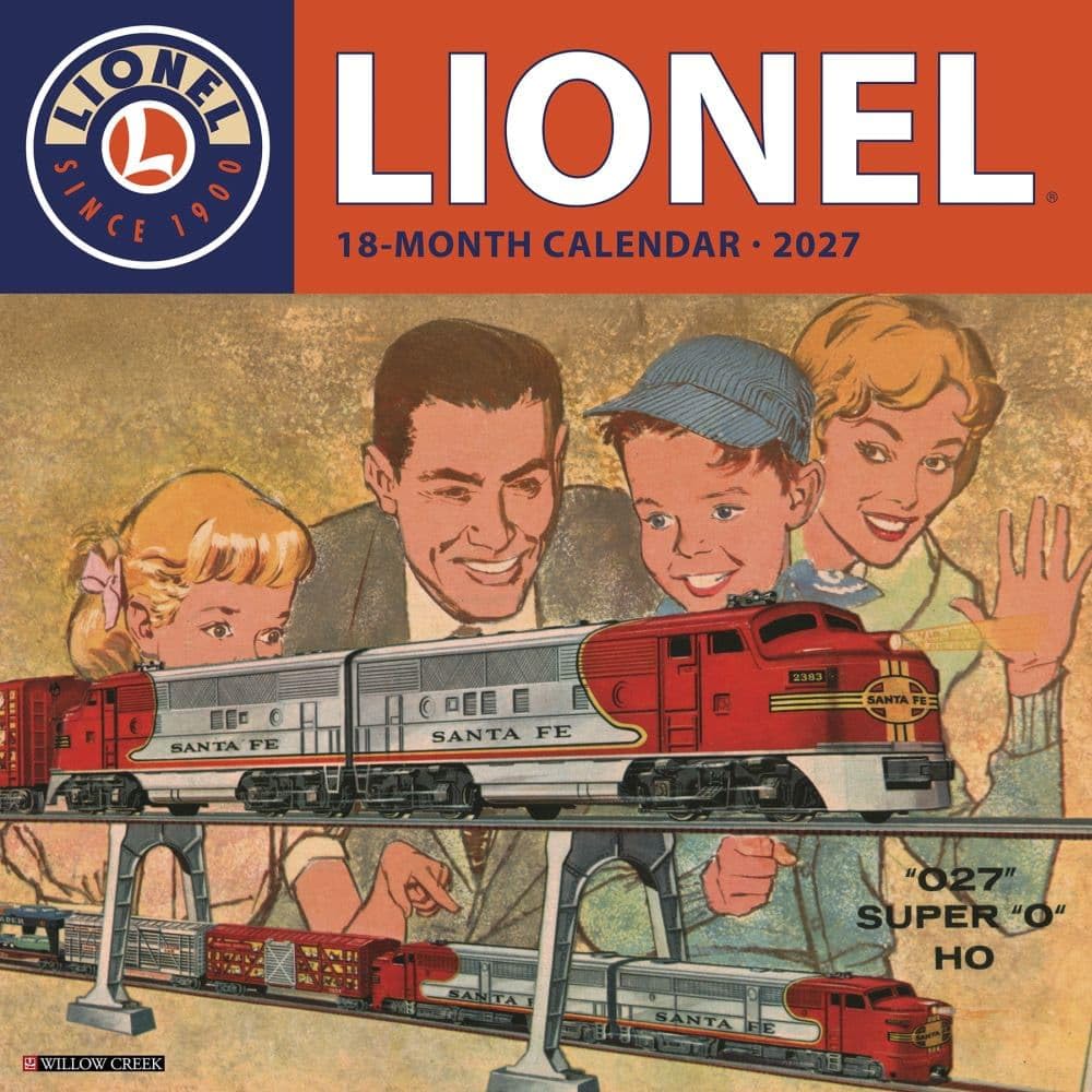 Willow Creek Press, Lionel 2027 Wall Calendar