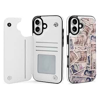 【ふくあい】携帯ケース Amazon.co.jp: iPhone16 Plus 用 ケース たくさんのお金柄