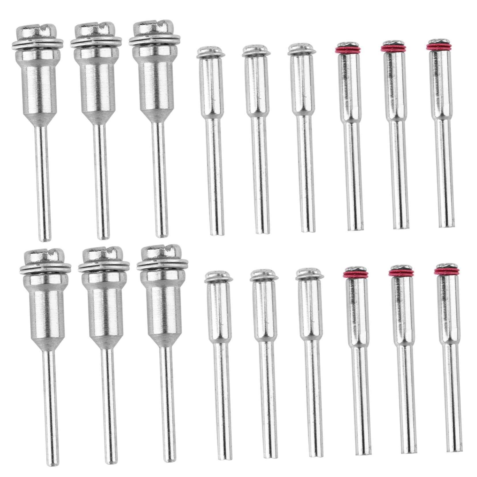 Mikikit Rotary Tool Accessories Kit 26pcs Mandrel Parts Cutting Screw Mandrel for Rotary Tools