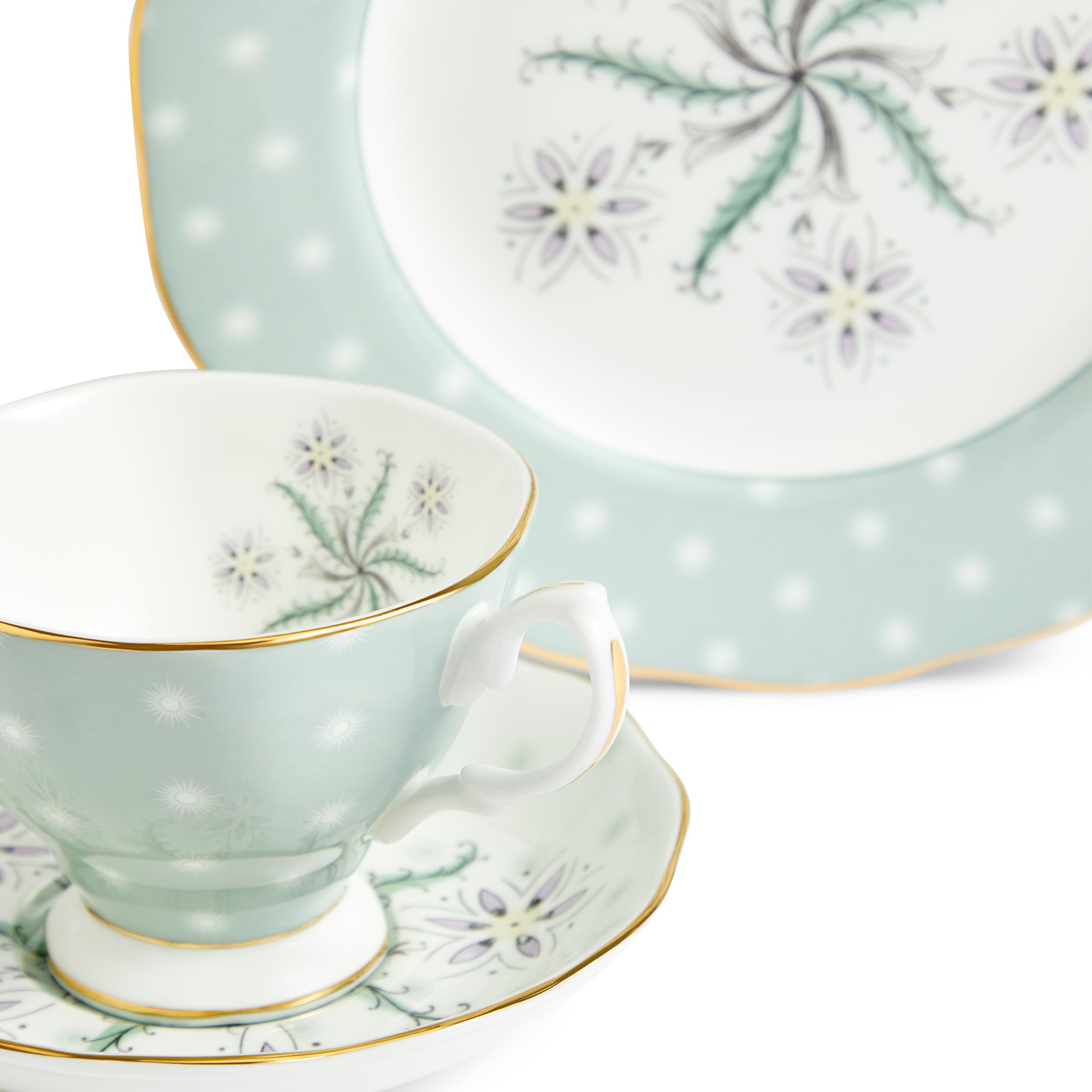 100 Years of Royal Albert 3pce Tea Set, White With Gold Border, 3-Piece Set - Image 3