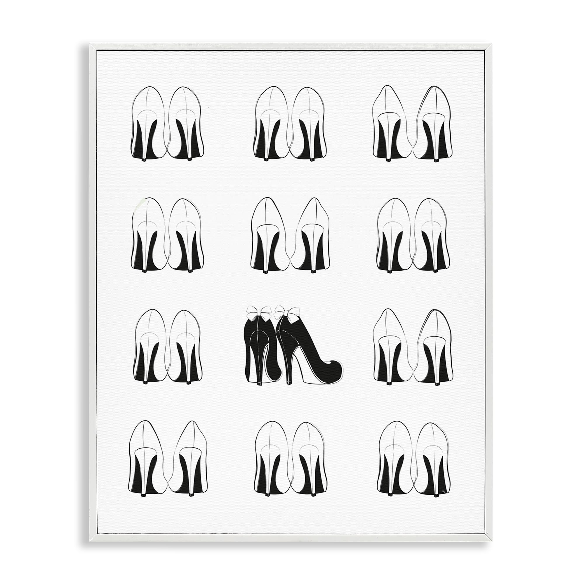 'Bold Bow Heels Standout Glam Fashion Shoes'| Framed Giclee Art