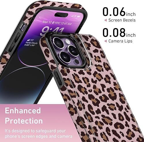 Miniatura 10 de LETO Funda con tapa para iPhone 15 Pro, cartera de piel tipo folio, diseños de flores de moda, ranuras para tarjetas, función atril, funda