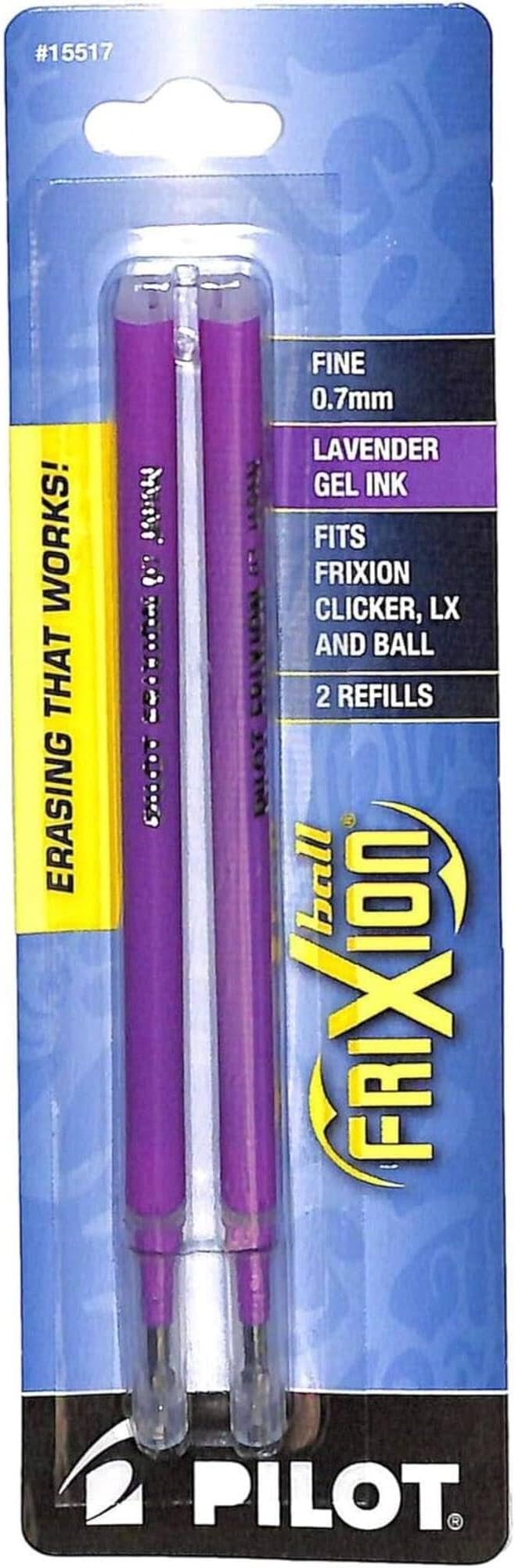 Pilot Frixion erasable pens refill, 9 refill bundle Green, Red, Violet or Purple