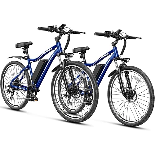 Electric Bikes for Adults, 26"/27.5" E Bikes for Adults with 1200W Peak Motor, 28 MPH, 50+ Miles Range Electric Bicycle, E Mountain Bike with 48V 10.4AH Removable Battery, UL Certified