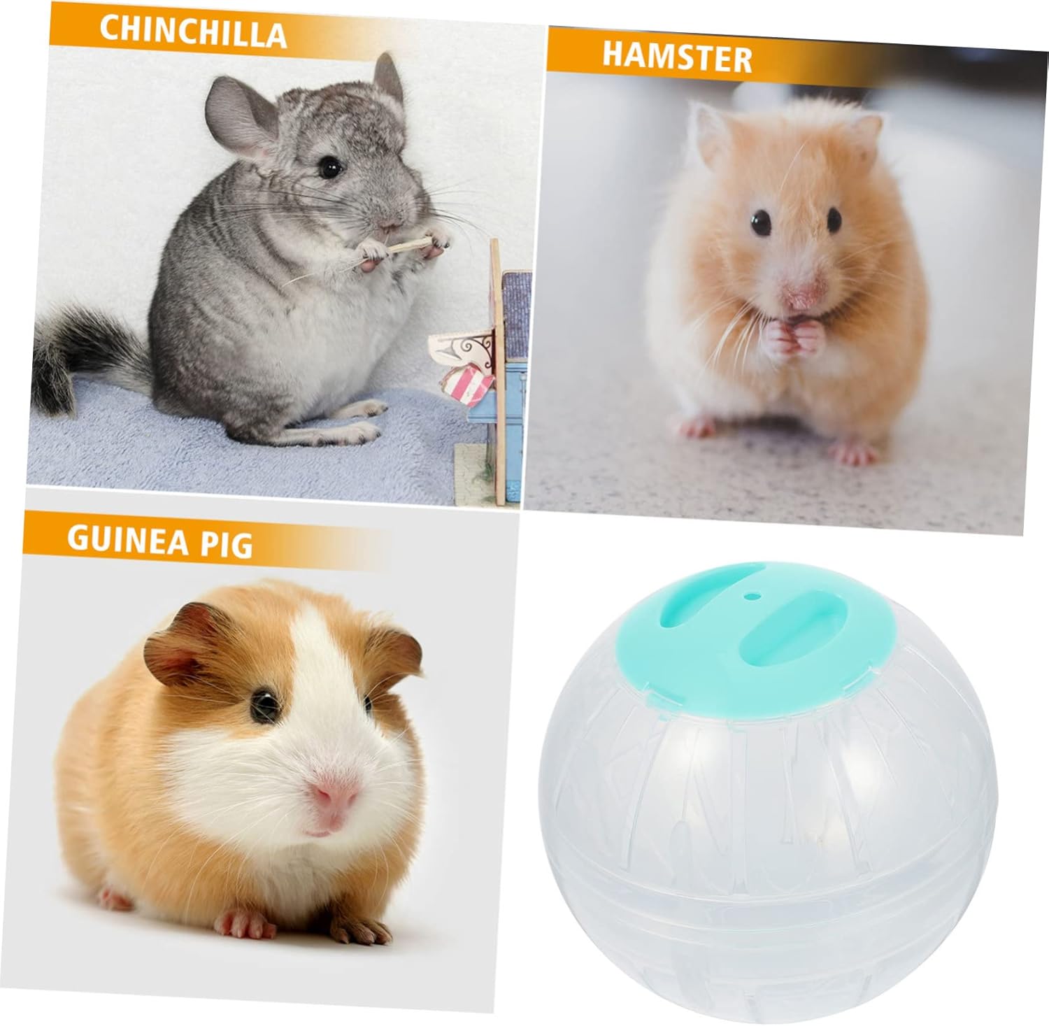 Levemolo 2sets Small Animal Exercise Toy Fun Plaything for Hamster Squirrel Chinchilla 2pcs*2