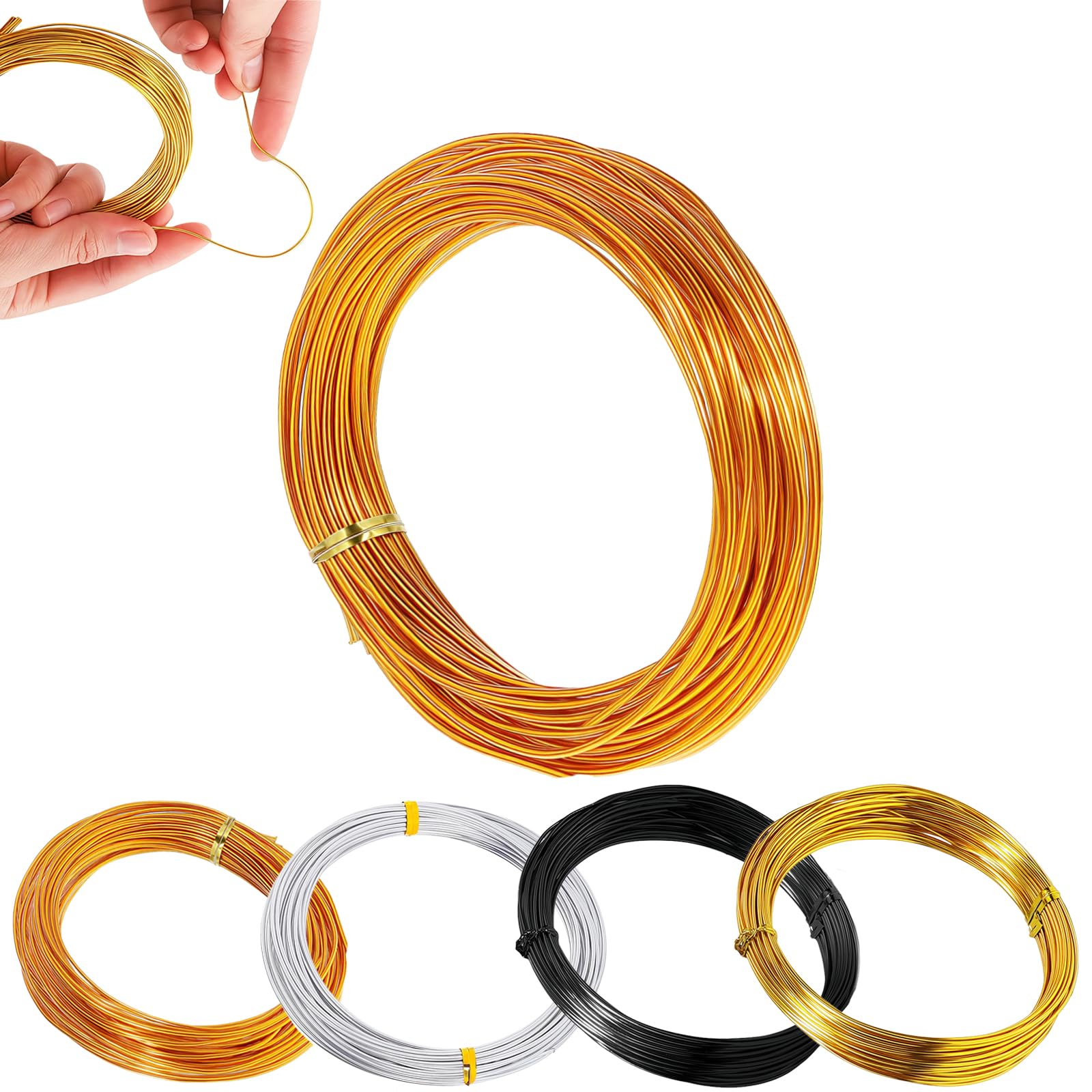 12 Gauge 2mm Aluminum Craft Wire Copper,49Feet Bendable Sculpting Metal Wire,Metal Crafting Wire for Sculpting,Wreath Craft,Floral Making,Jewelry Making,Weaving and Wrapping Copper Wires