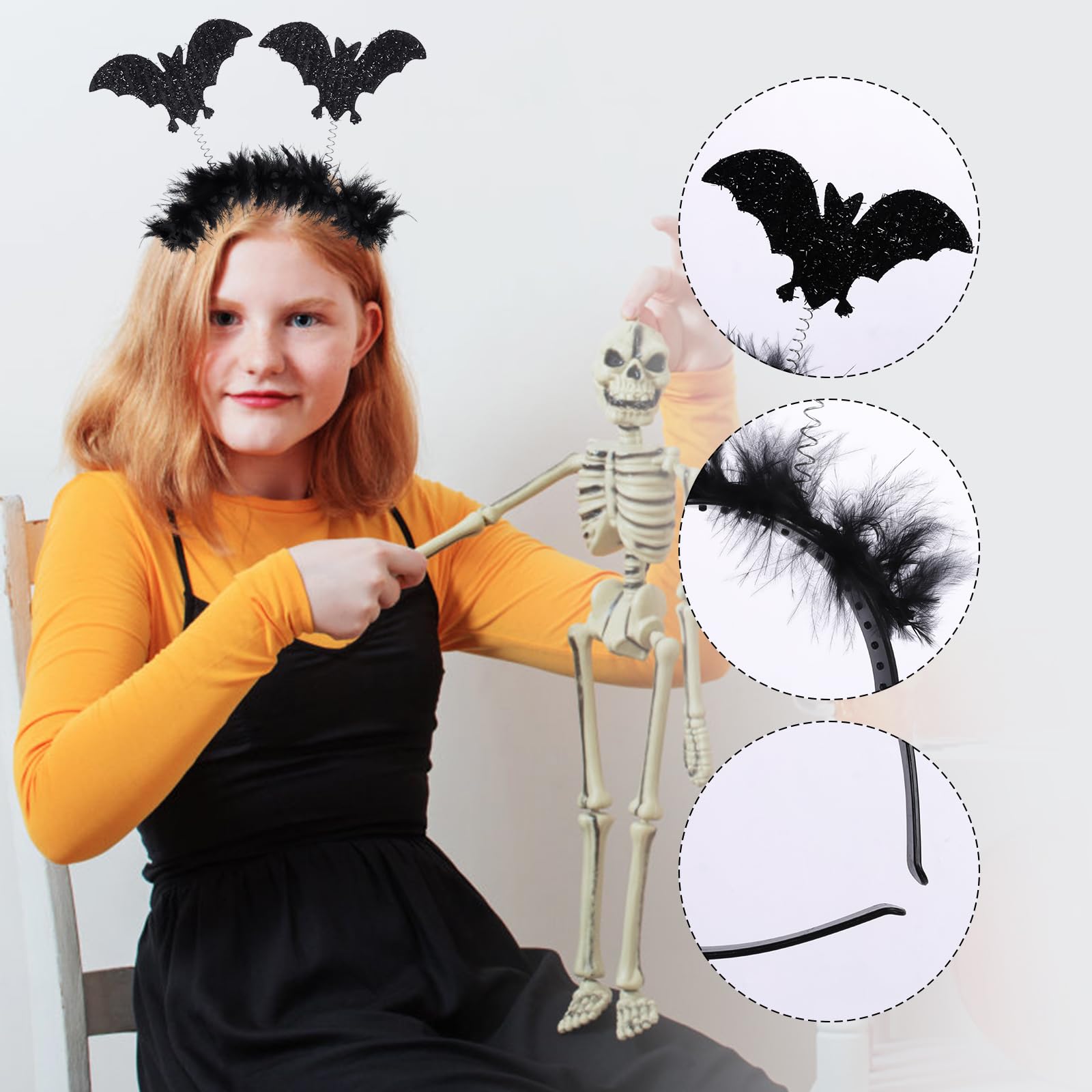 Jiusely Halloween Headbands Spider Hair Hoop 4pcs - Image 3
