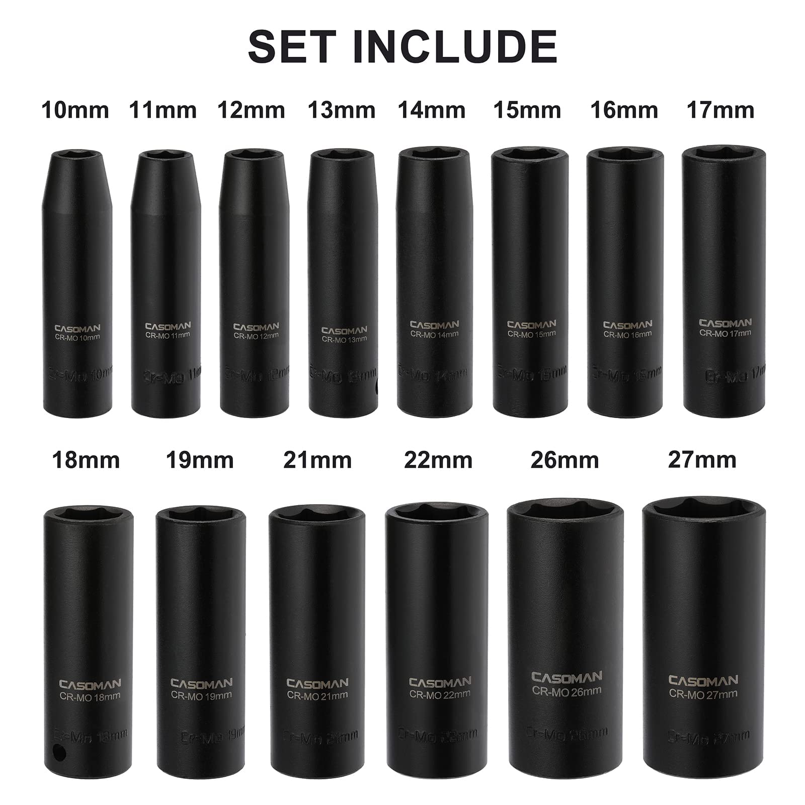 Husky 1/2 In. Drive 12-Point Metric Deep Socket 27 Mm H2D12P27MM - The Home Depot - View #5