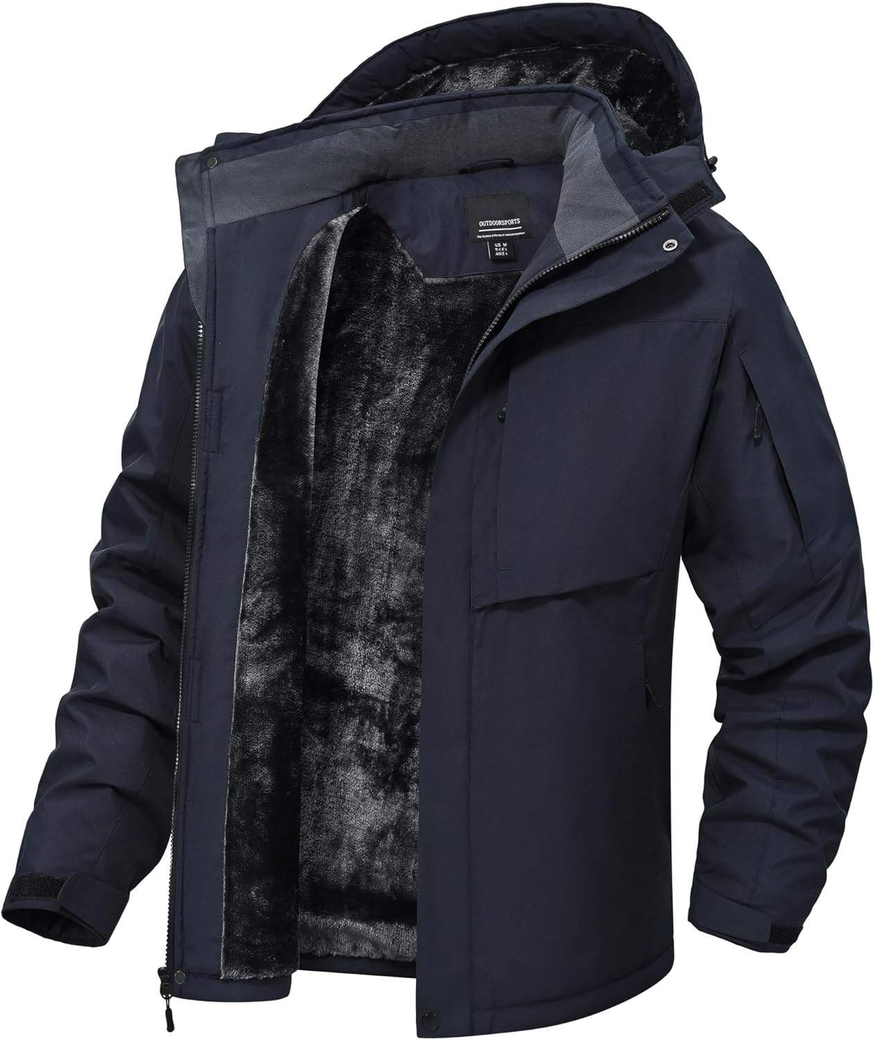 Winter Jackets Coats For Men Ski Snow Waterproof Fleece Liner Windproof Raincoat 6 ...