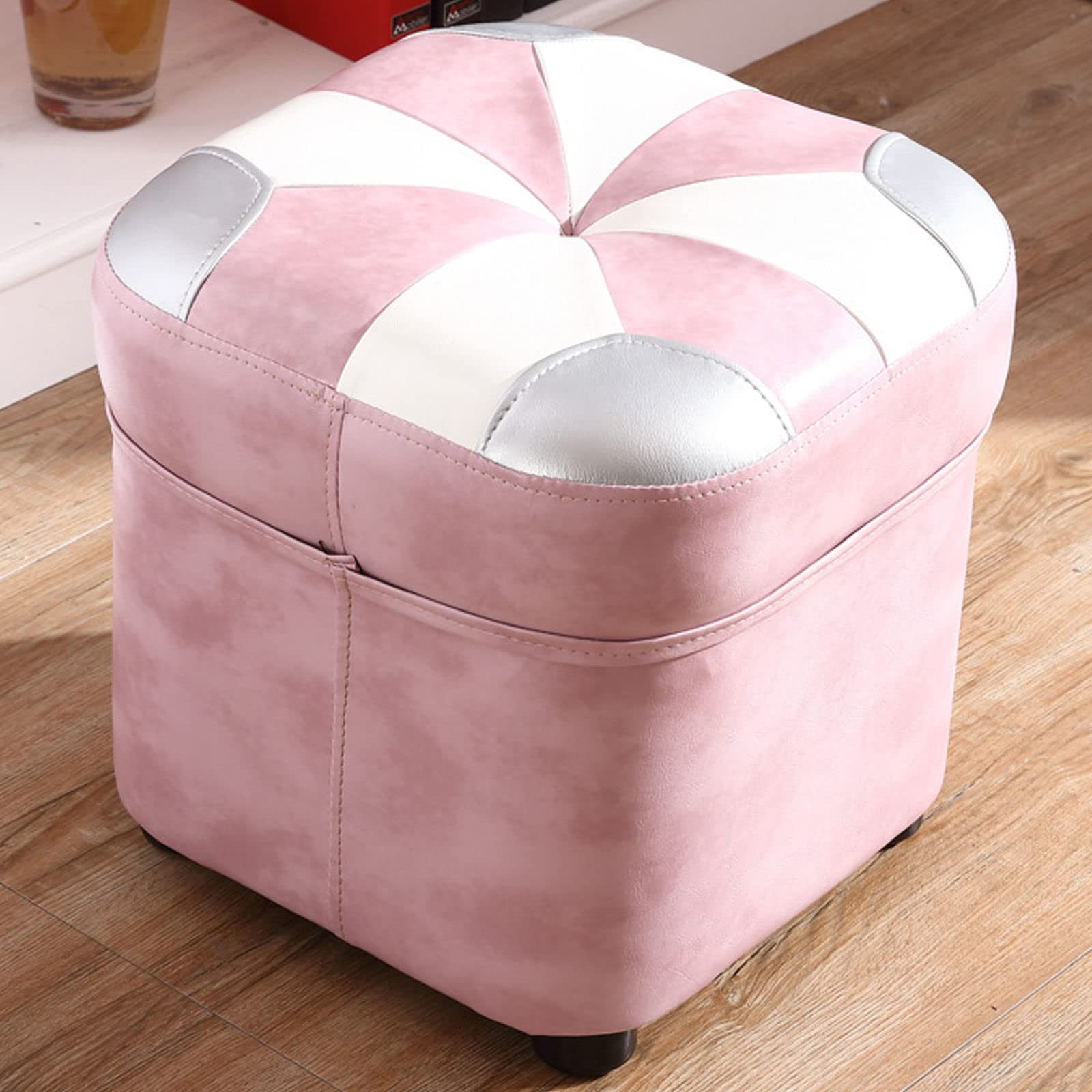 Tabouret bas de canapé en cuir pour salon et chambre