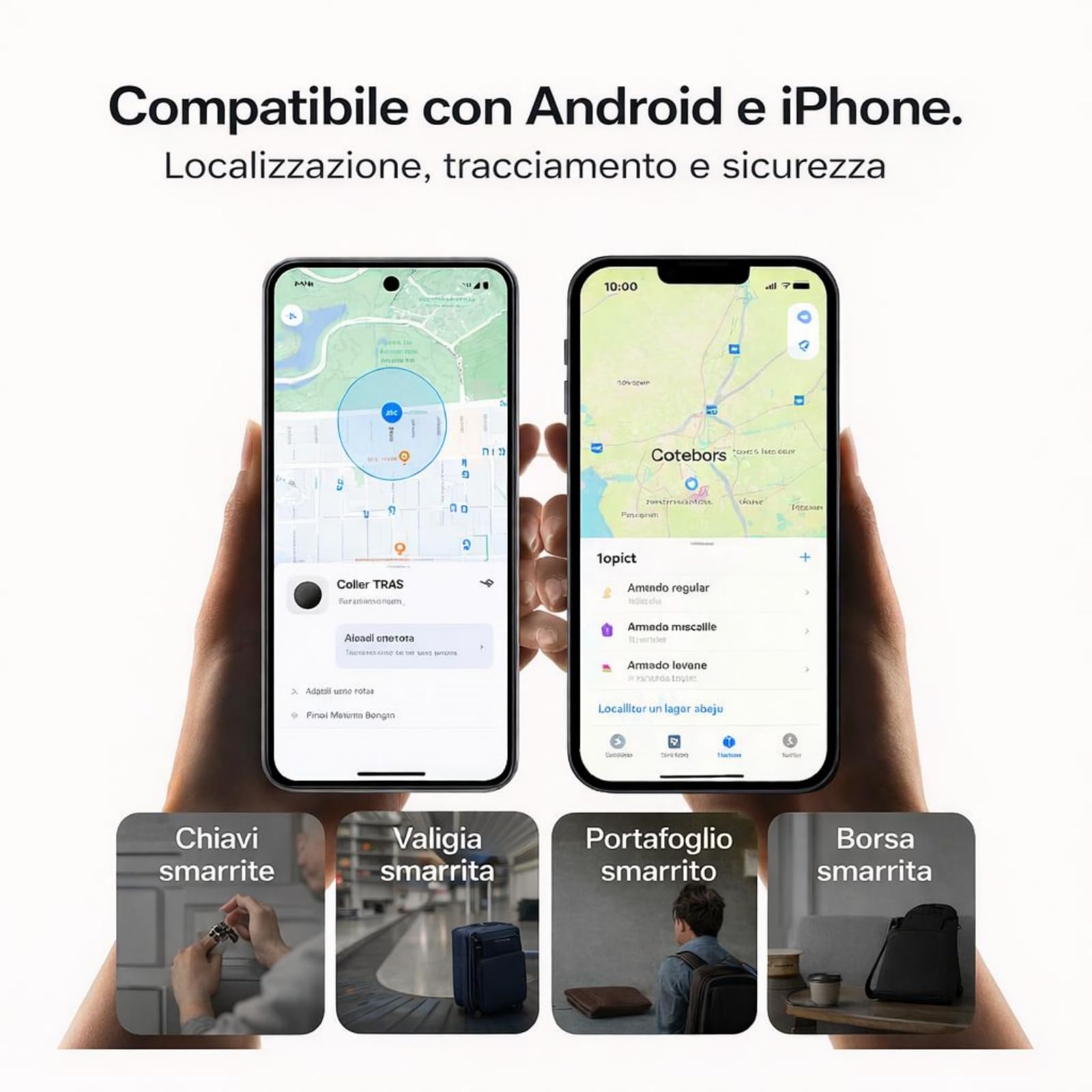 Traceo Localizzatore,Traceo Gps,Tracker GPS Magnetico,Dual System,Tracciamento in Tempo Reale con APP (Auto/Bambini/Moto/Valigia/Animali domestici),Impermeabile,Lunga Durata Della Batteria