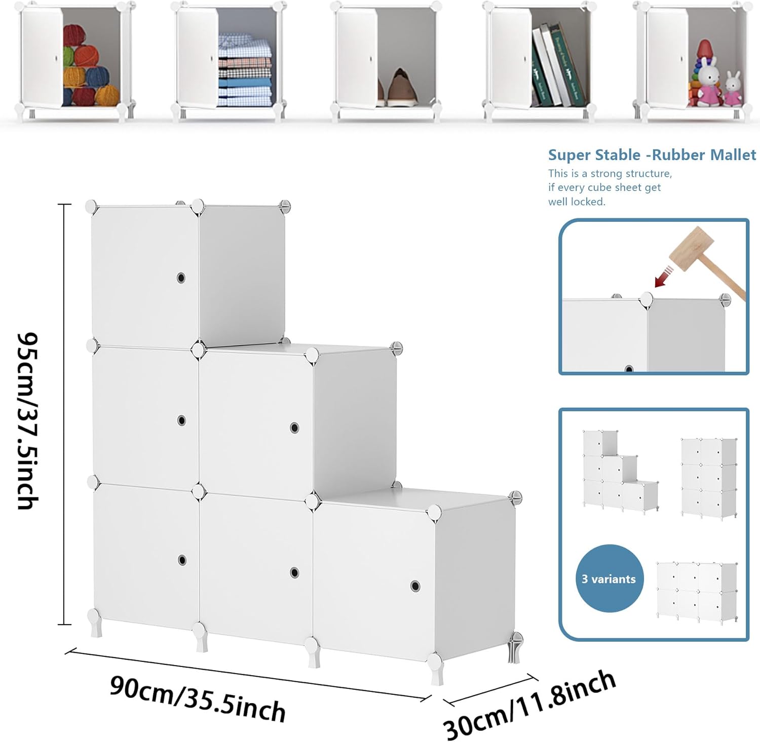 Organizador modular AWTATOS en un baño guardando toallas y productos