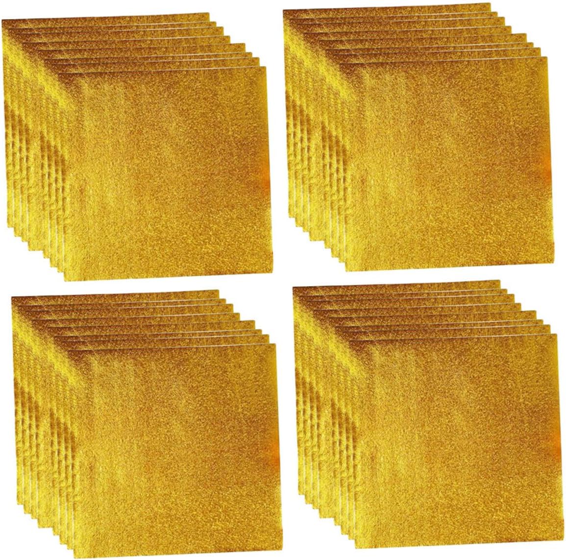 SOLUSTRE 600pcs Gold Foil Chocolate Candy Wrappers Metallic Aluminium Sheets for Homemade Sweets Lollipops and Treats for Party Favors and DIY Projects