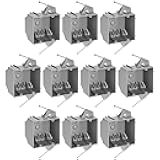Maxxima 2 Gang 32.5 cu. in. PVC New Construction Electrical Switch and Outlet Junction Box, New Work Non-Metallic Electrical J-Box w/Nail, ETL Listed, 2 Hour Fire Rating, Gray, 10-Pack