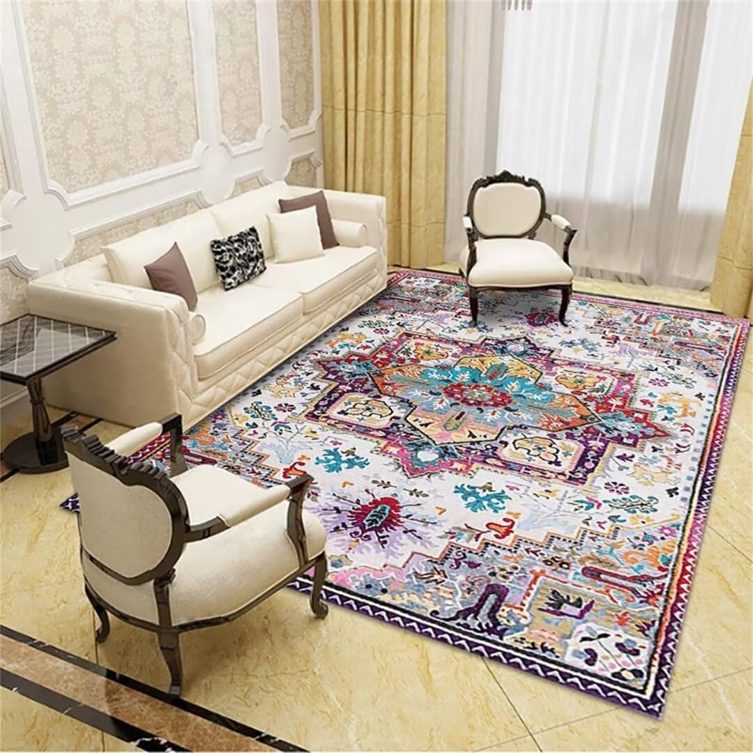 Tapis de chambre à coucher rouge et doux pour espace de jeu fille