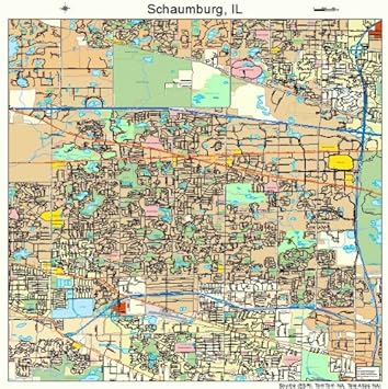 Map Of Schaumburg Il Large Street & Road Map Of Schaumburg, Illinois Il - Printed Poster Size  Wall Atlas Of Your Home Town : Amazon.ca: Home
