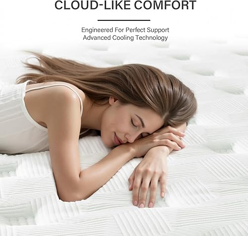 Miniatura 9 de Colchón híbrido King de 12 pulgadas, tamaño King, firmeza media, prueba de 100 noches, certificado CertiPUR-US, soporte zonificado, alivio de
