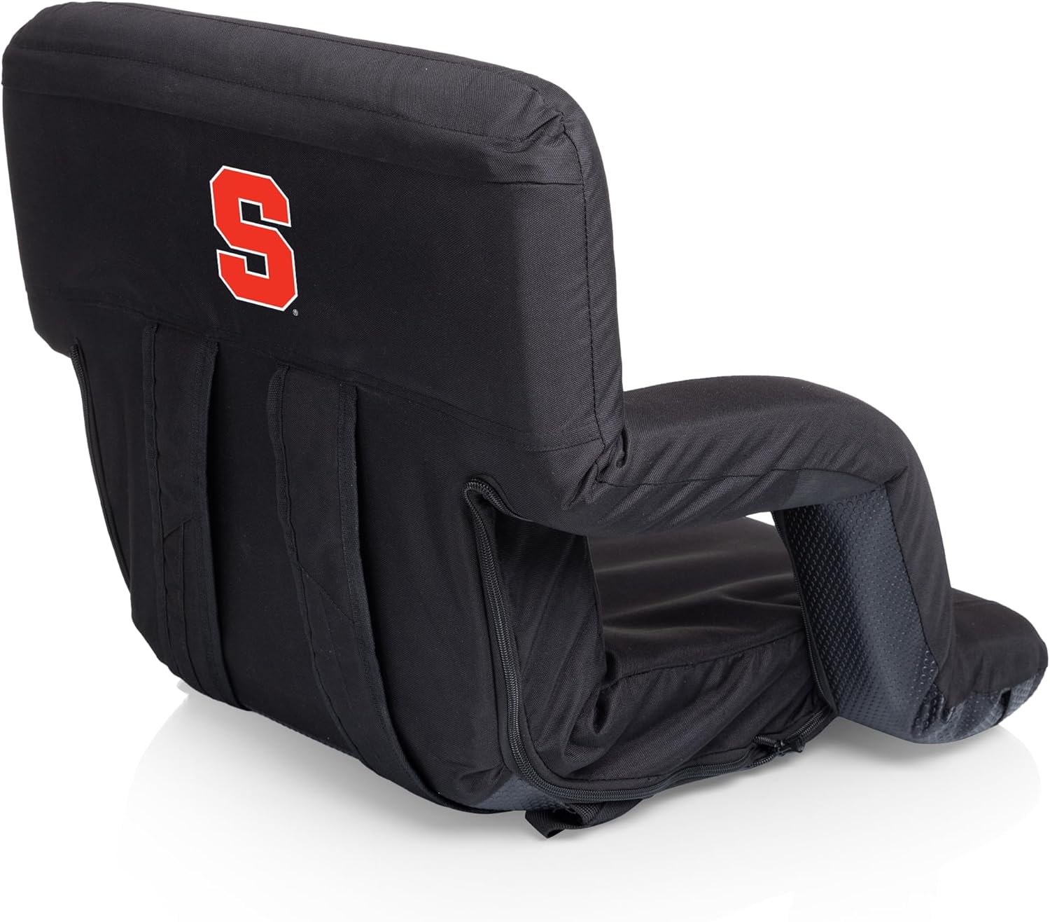 PICNIC TIME NCAA Syracuse Orange Ventura Portable Reclining Seat, Black, Adjustable (618-00-179-544)