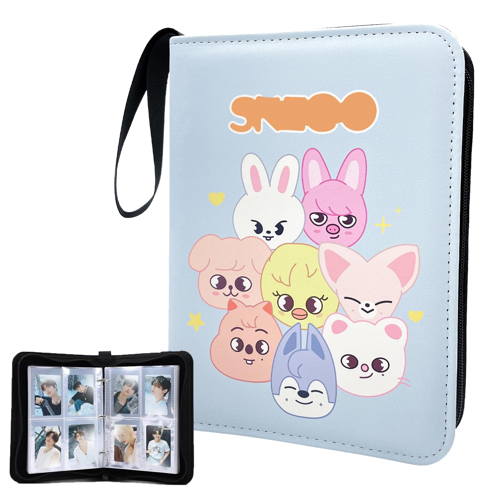 SKZ Photocard Binder, Stay Kids Photocard Binder, Cartoon Binders, Anime Photo-Card Album, 400 Pockets, SKZ Merch Gifts for Fans