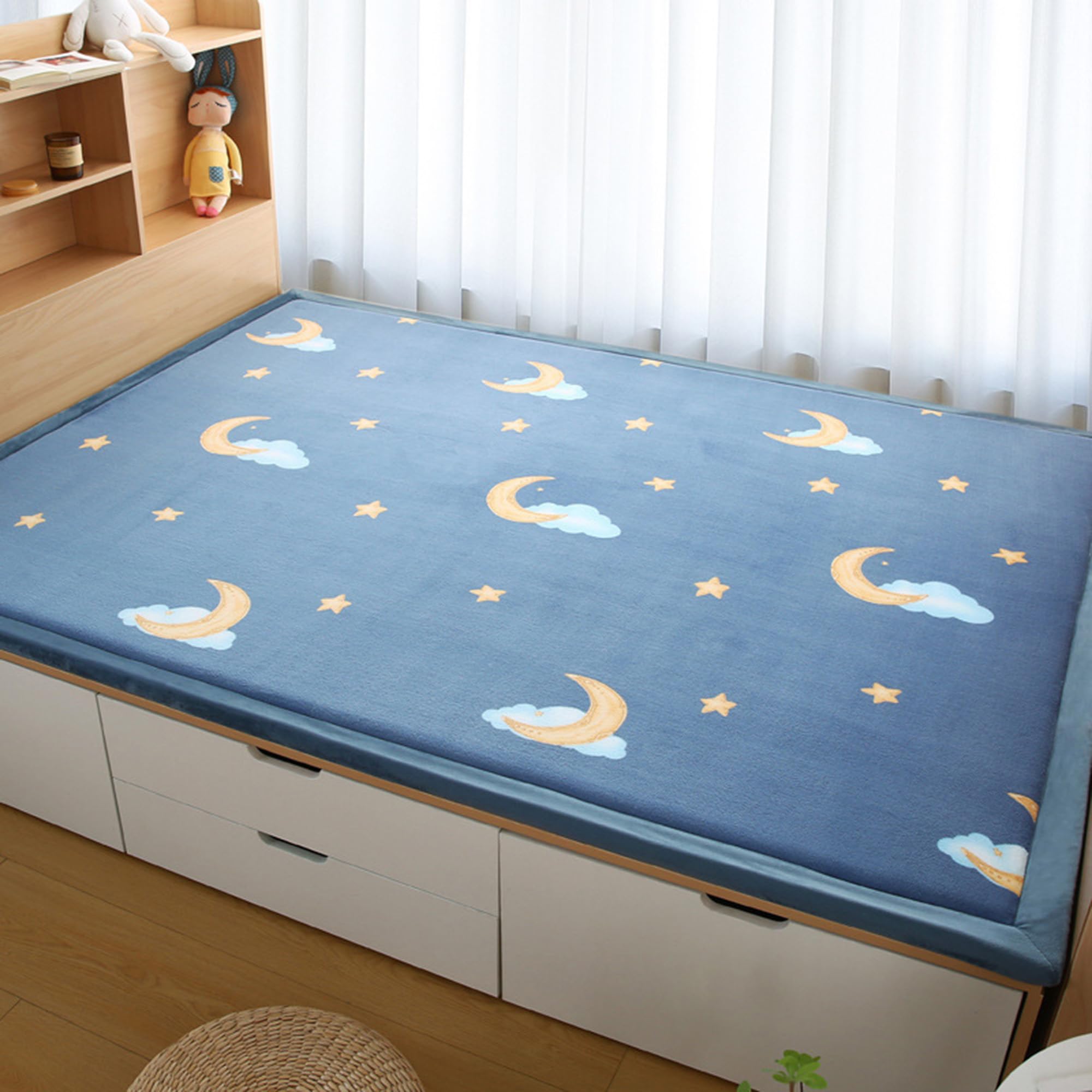 Tapis de yoga en mousse à mémoire de forme antidérapant et ultra doux de 200x240 cm
