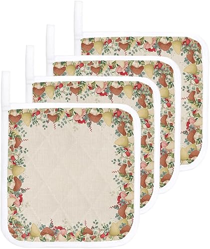 Miniatura 7 de Juego de 2 soportes para ollas de Halloween para cocina, platos de sartén para horno, tapete a prueba de calor con lazo para colgar, agarraderas de