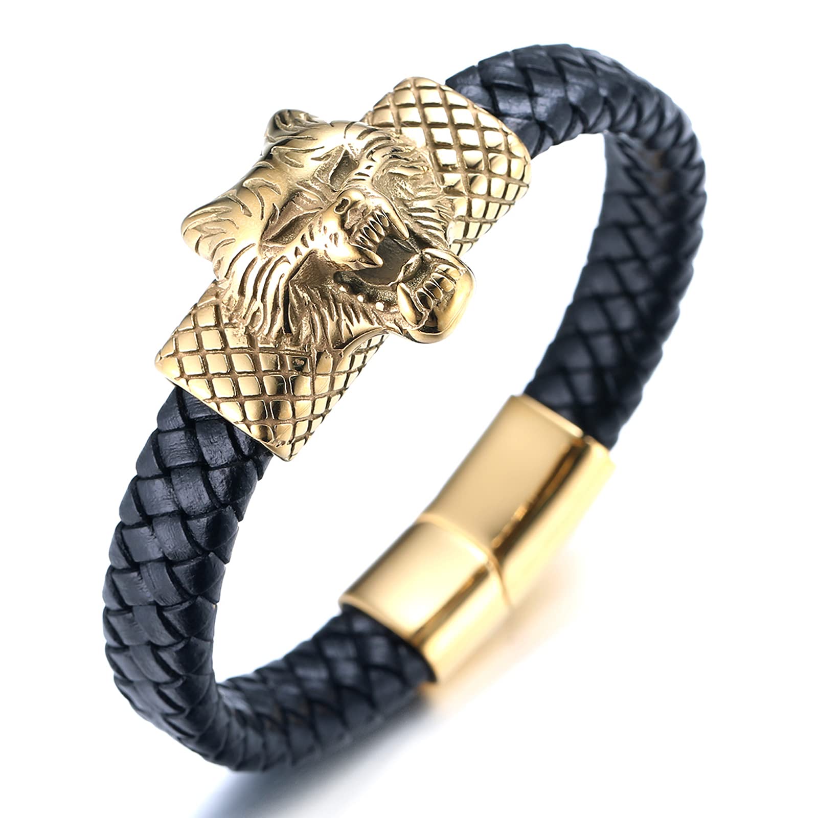 Amazon.co.jp: Halukakah メンズ ゴールドブレスレット ソリッド24K