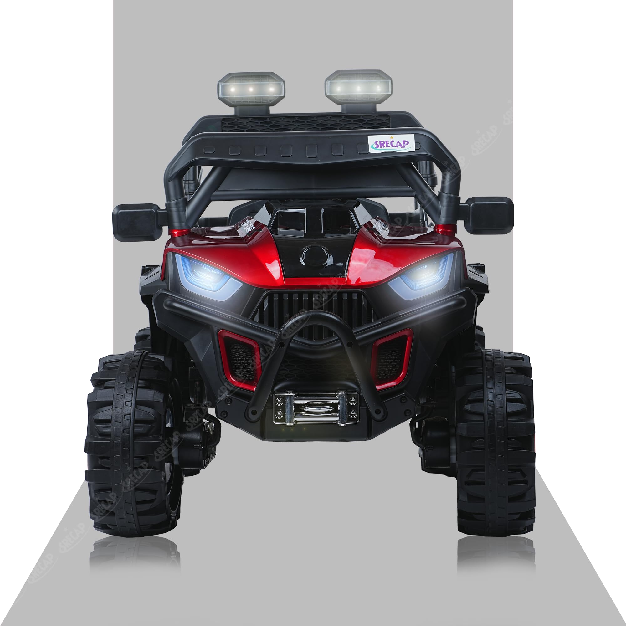 Srecap Kids Ride On Jeep – Battery Operated Electric 4x4 Off-Road Toy Car for Boys and Girls – Remote Control, Music, LED Lights – Safe and Durable Battery Powered Jeep for Kids (Painted Red) (B0DFWVGNN5) Amazon Price History, Amazon Price Tracker