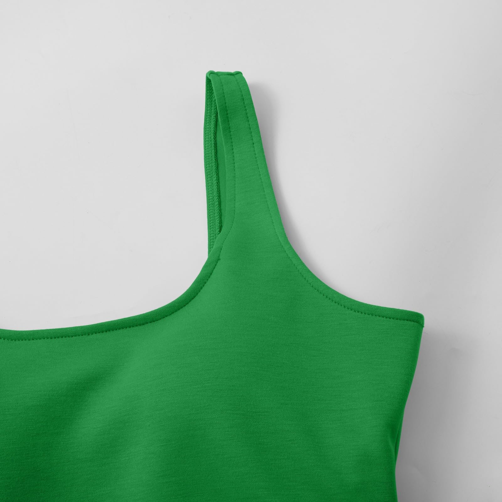 Camisola Tops para Mujer UK Soporte Levantamiento Algodón Sujetador Incorporado Cuello Cuadrado Chaleco Cami Correa Luz Agregar Acolchado Sin Mangas Tiras Yoga Ajuste Seco Moda Casual Gimnasio
