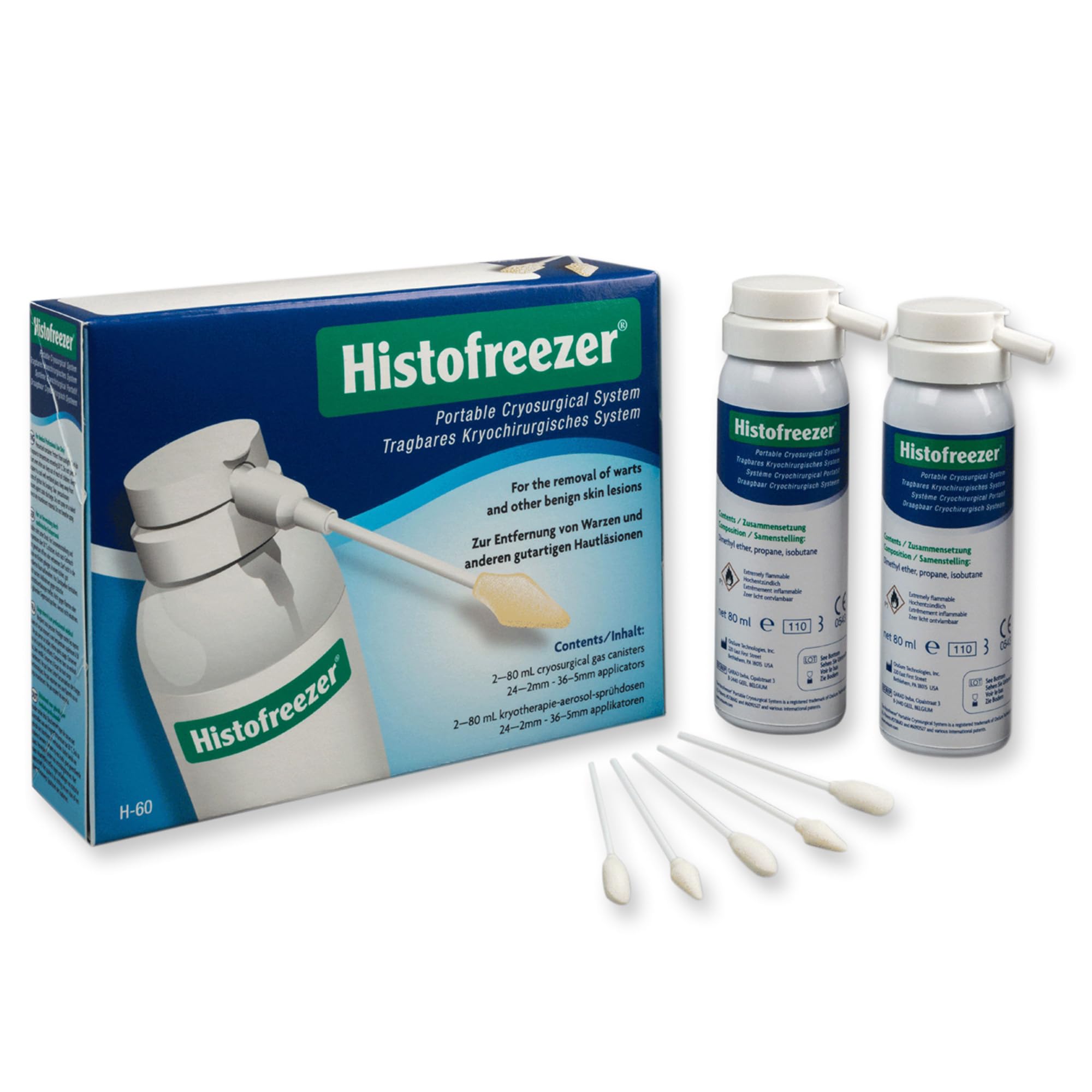 Histofreezer - Kit Criogenico Portatile - 2x80ml + 60 Applicatori