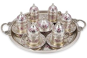 Traditional Design Handmade Copper Turkish Arabic Armenian Greek Coffee Set Coffee Cup...