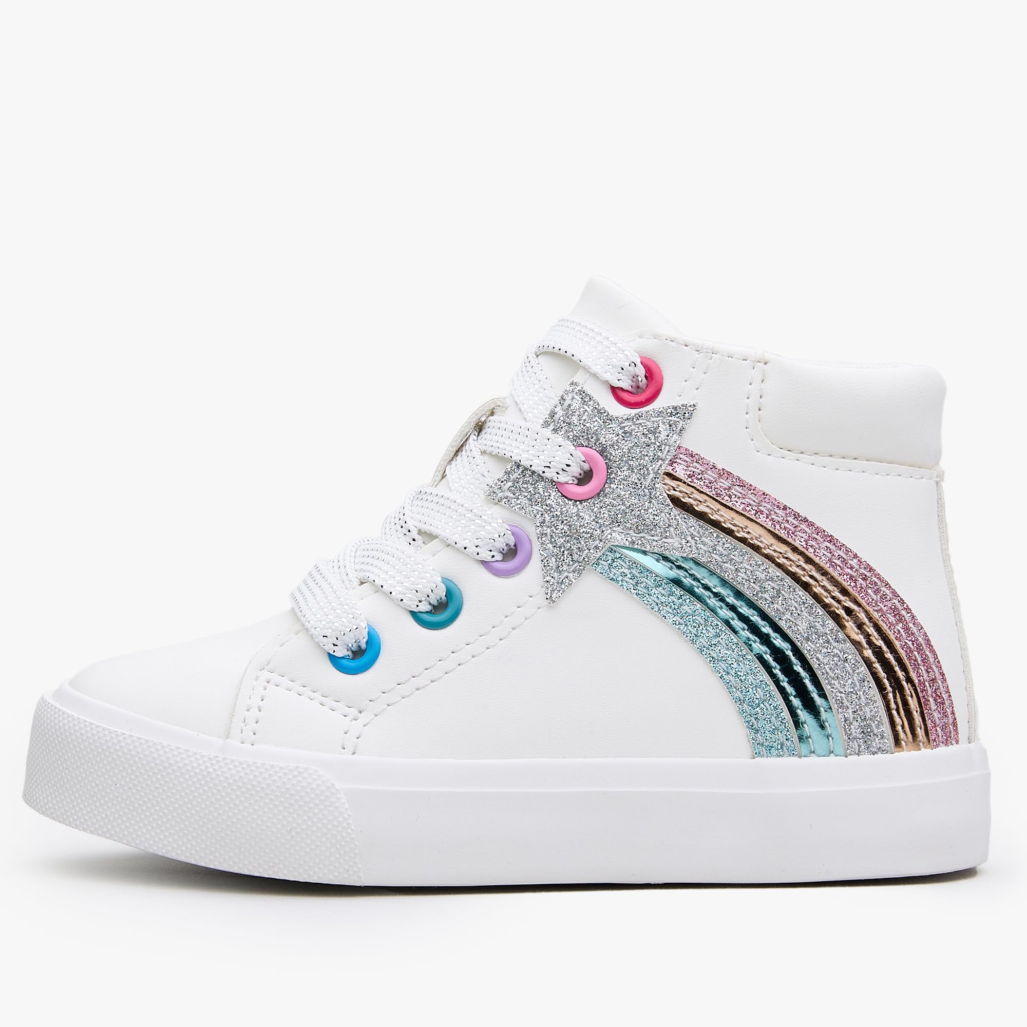 Weestep Zapatos de lona con purpurina para niña