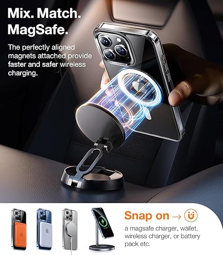 Miniatura 3 de TORRAS Funda magnética para iPhone 15 Pro Max, compatible con MagSafe No amarilla 12 pies de grado militar probada contra caídas, delgada funda