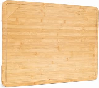 Heimlove 30" Stove Top Cover, Extra Large Bamboo Cutting Boards for Kitchen, Noodle Board Stove Cover Wooden Kitchen Sink Cover, Turkey Carving Board with Juice Groove and Handles