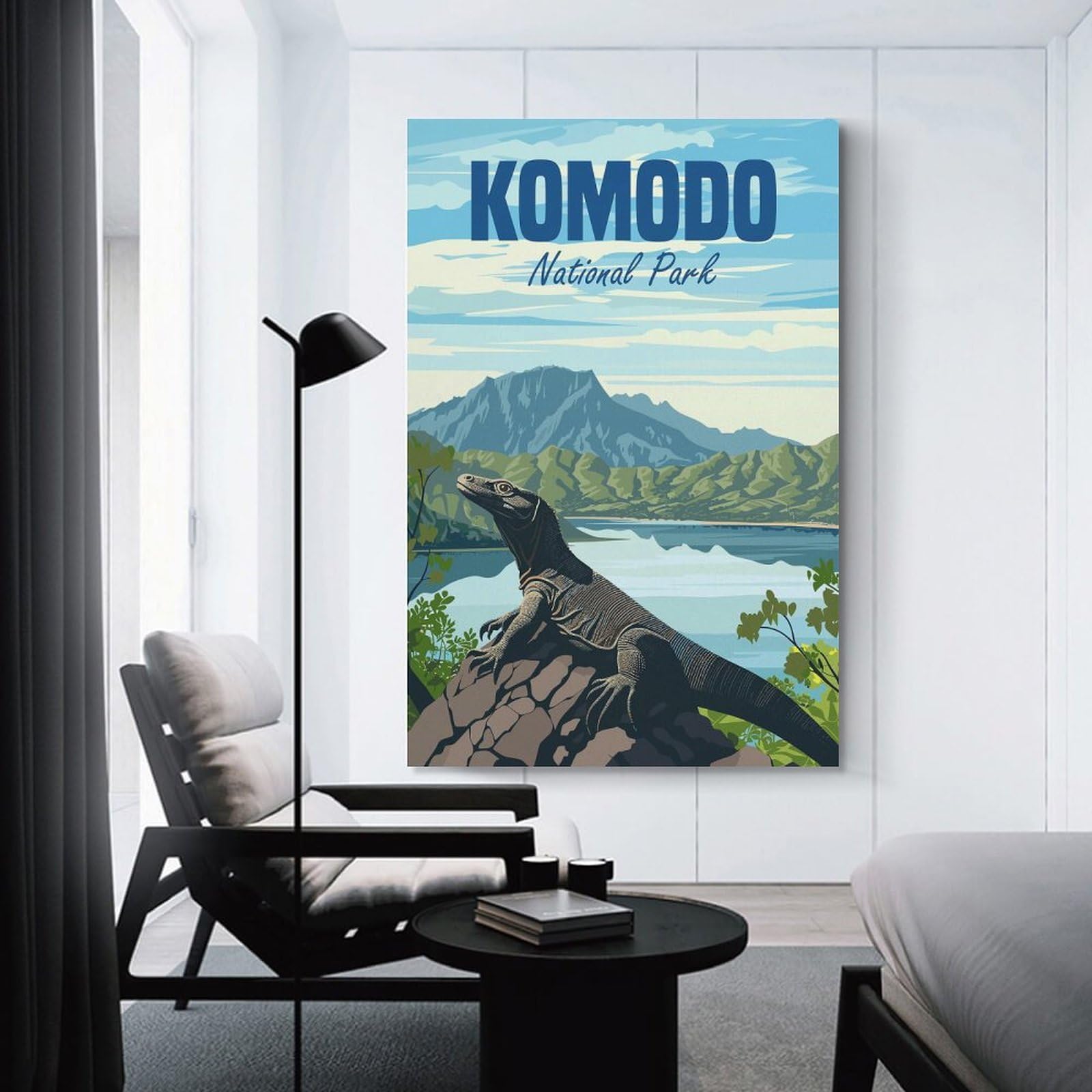 Junmoney Decorative Wall Artwork Komodo National Park, 08x12inch(20x30cm), for Living Room, Bedroom Or Apartment Walls, Decorative Artwork for Empty Walls