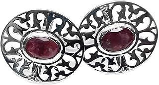 Ruby Art Deco Cufflinks Silver Art Deco Ruby Cufflinks Natural Ruby Cufflinks July Birthstone Cufflinks Ruby Wedding Cufflinks