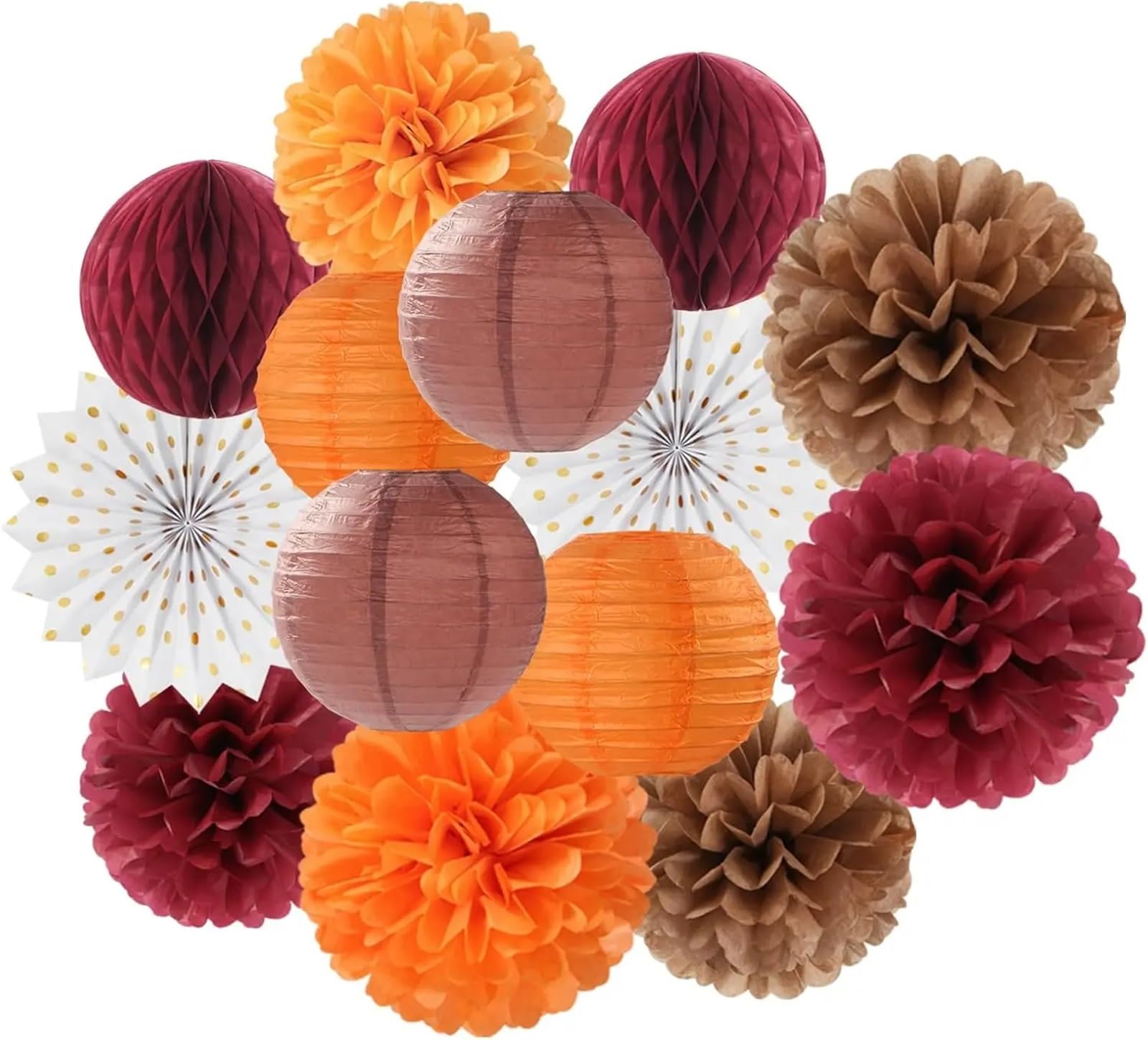 Paper Pompom Lantern Tissue Pom Poms Honeycomb