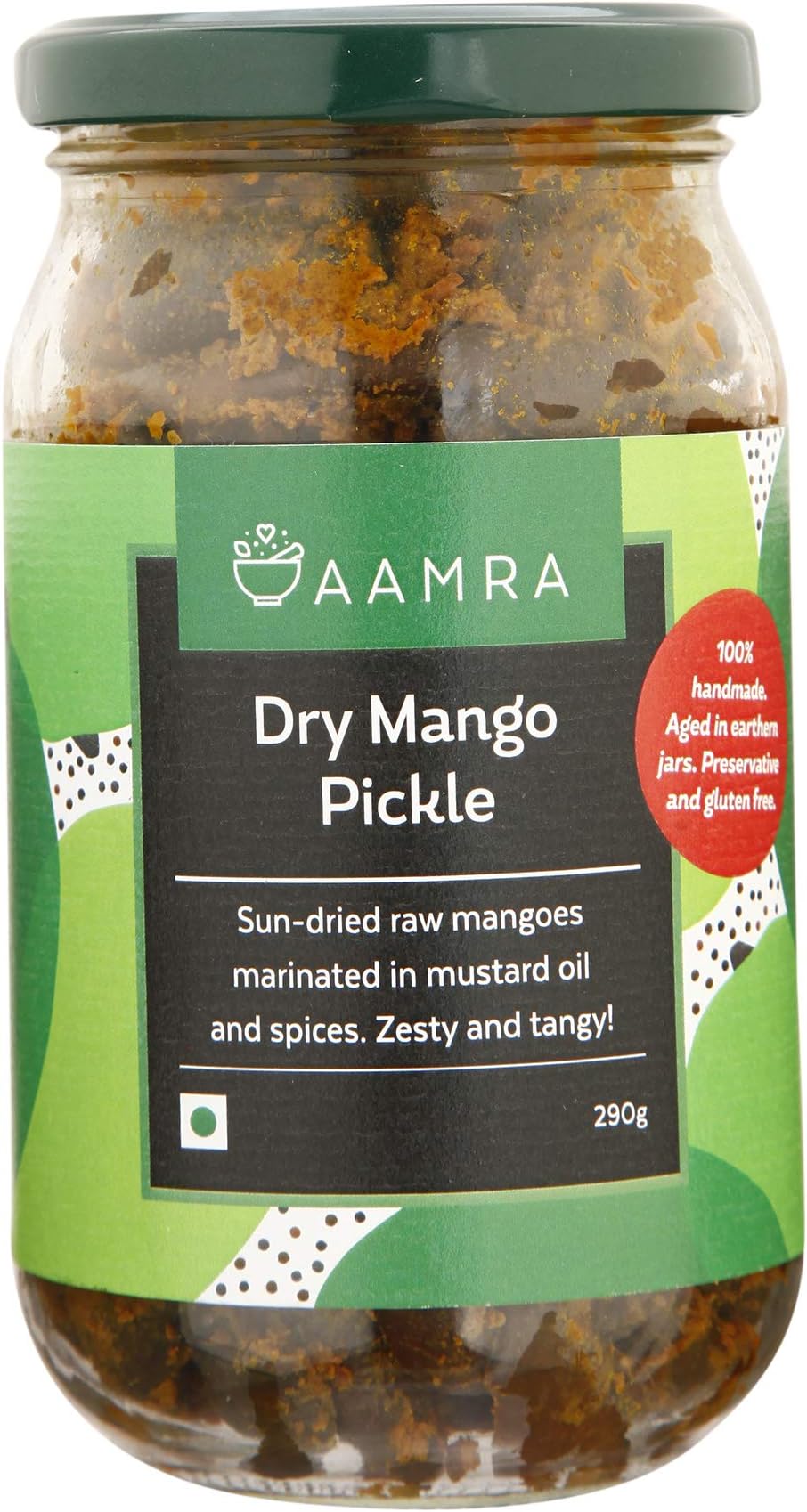 Aamra Homemade Traditional Dry Mango Pickle, No Artificial Preservatives- 290 grams