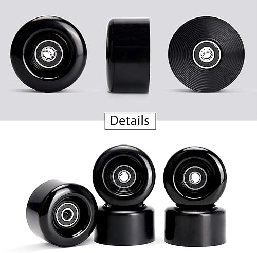 Miniatura 2 de TOBWOLF Paquete de 8 ruedas cuádruples de 2.283in x 1.260in  2.559in x 1.417in con rodamientos ABEC-9, ruedas de poliuretano duraderas resistentes