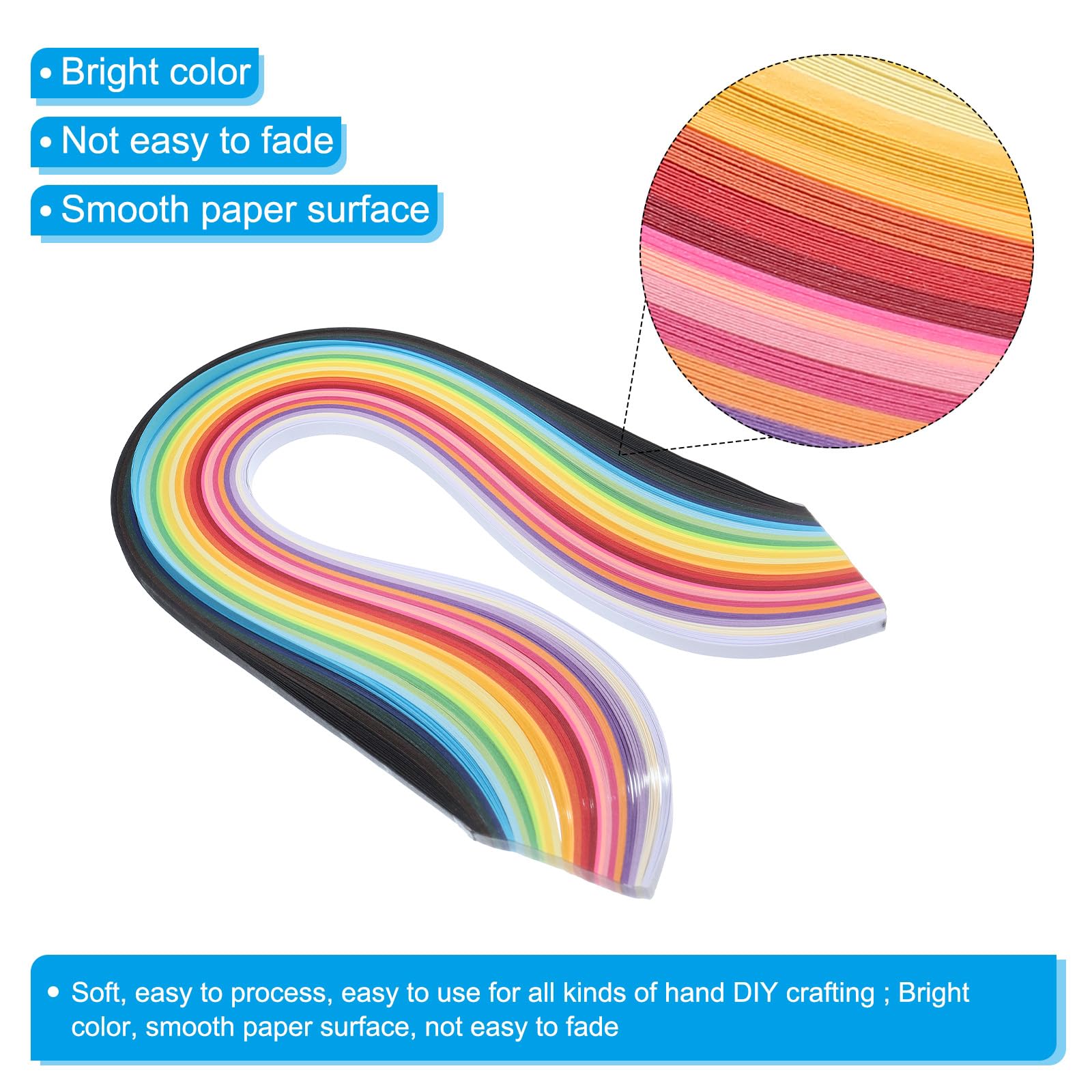 PATIKIL 260pcs Quilling Strips Paper 3/16"(5mm) 39cm Origami Paper Quilling Strip for Art DIY Hand Craft Christmas - Image 3
