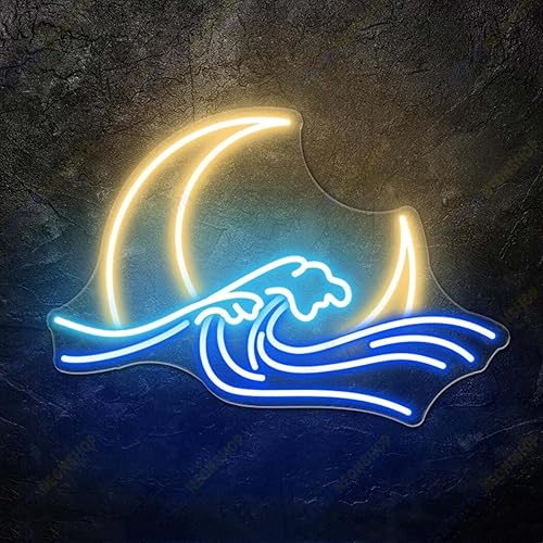 Néon LED en Acrylique avec interrupteur à intensité variable, Lune