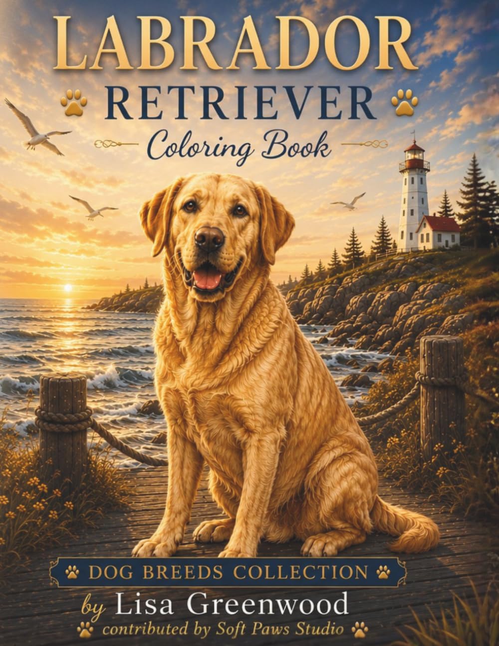Labrador Retriever Dogs Coloring Book for Adults and Teens: Cute and Friendly Labrador Retriever Coloring Pages for Relaxation, Stress Relief and Creative Fun (Dog Breeds Coloring Collection)