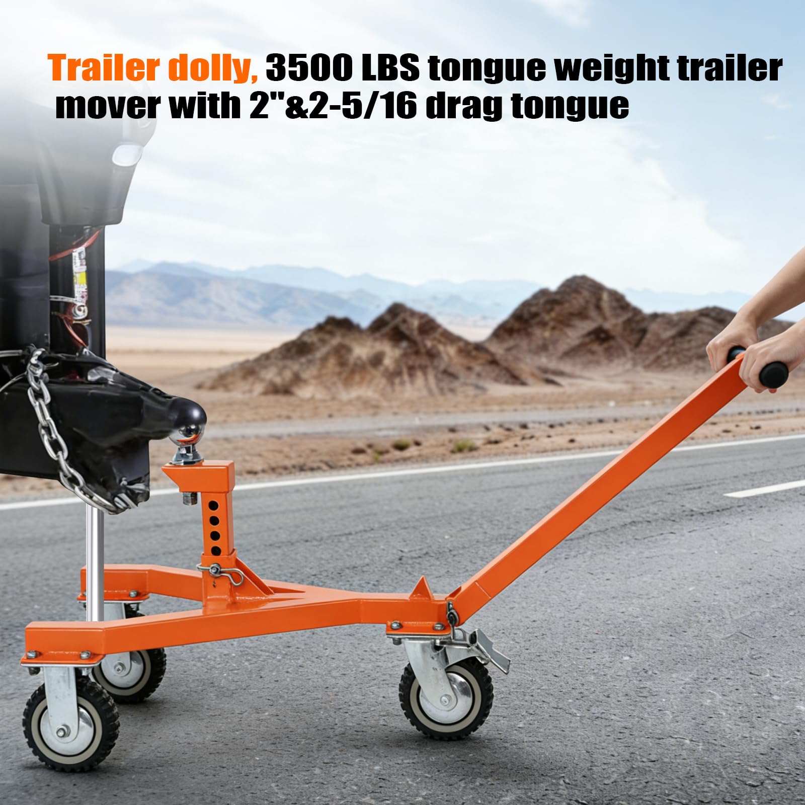 FAHKNS Trailer Dolly 1,587.6 kg Zungengewicht Anhänger Mover mit 5,1 cm & 2-5/16 Zoll Ball geeignet für Wohnmobil, Boot, Camper, Pritsche, geschlossene Anhänger und so weiter.
