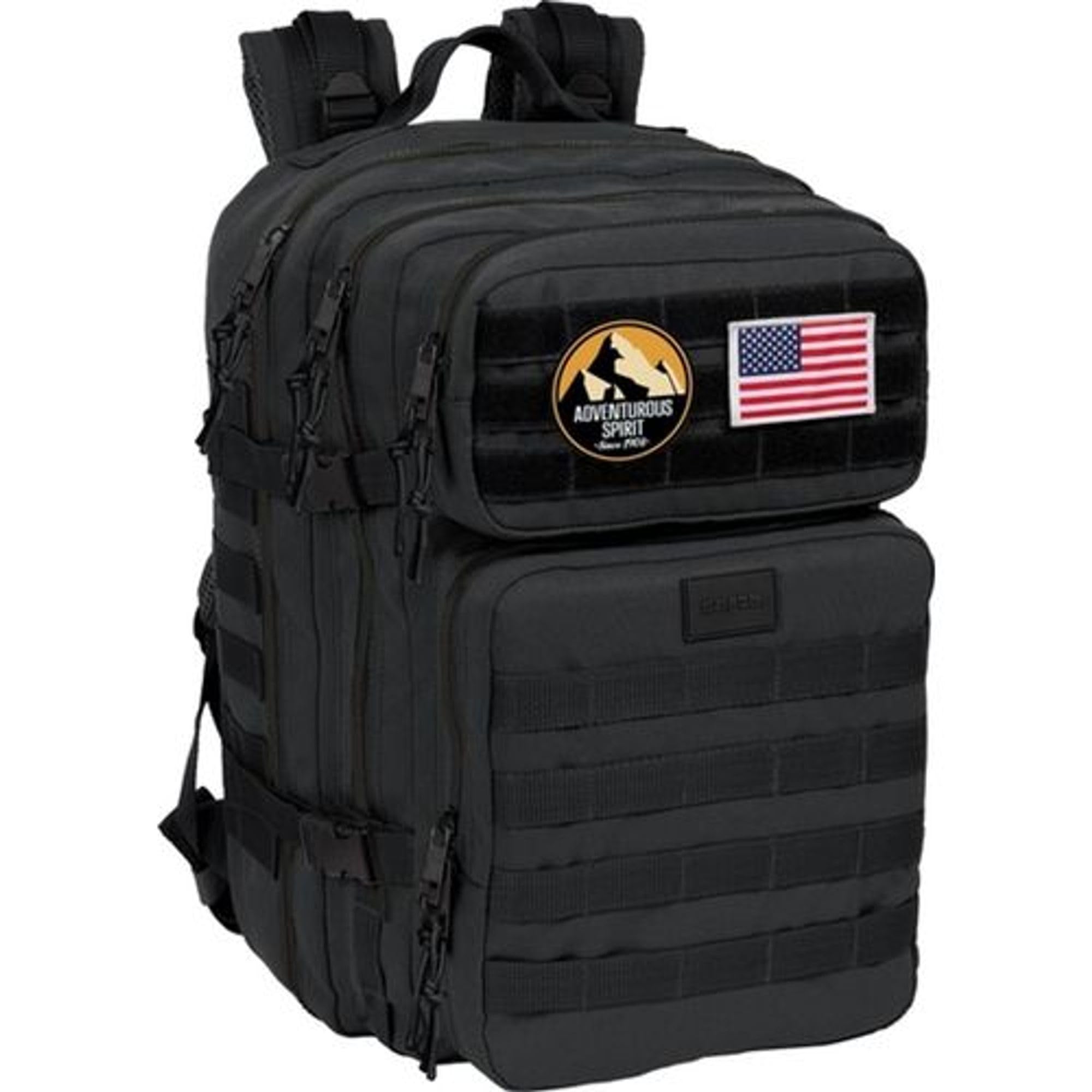 Safta Unisex Schwarz Mochila Militar Táctica Para Portátil 15,6 Pulgadas Resistente Agua, Múltiples Compartimentos Con Sistema Molle Rucksack,