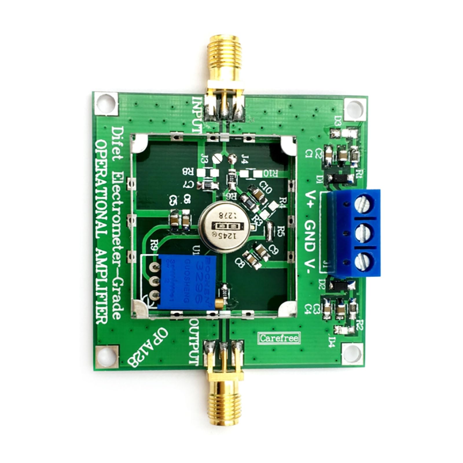 Amplificador funcional de precorriente extremadamente baja 75fA para aplicaciones de electrometro con resistencia en amplificadores de masa para equipos científicos