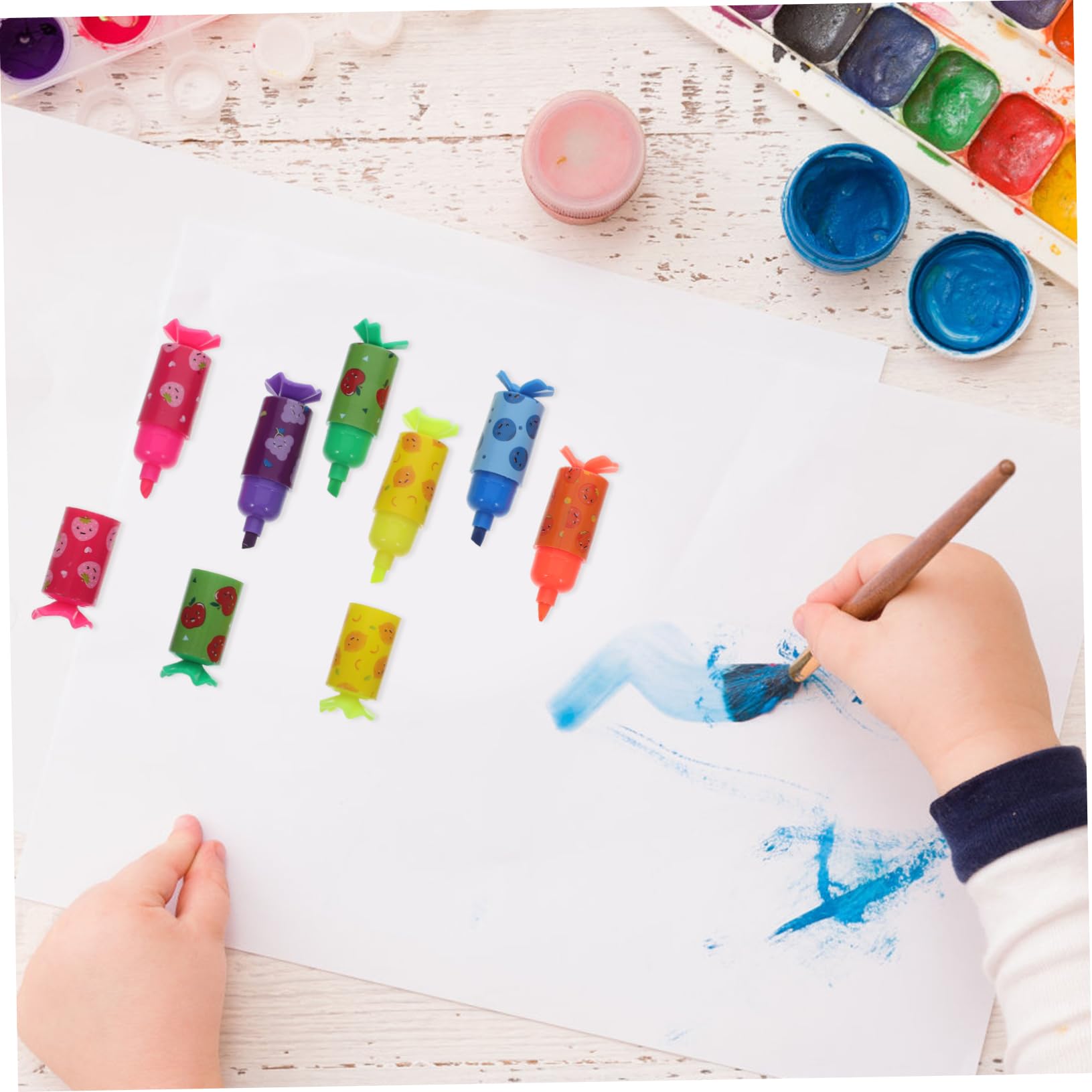Evidenziatori Mini a Forma di Caramella, 30 Pezzi, Plastica