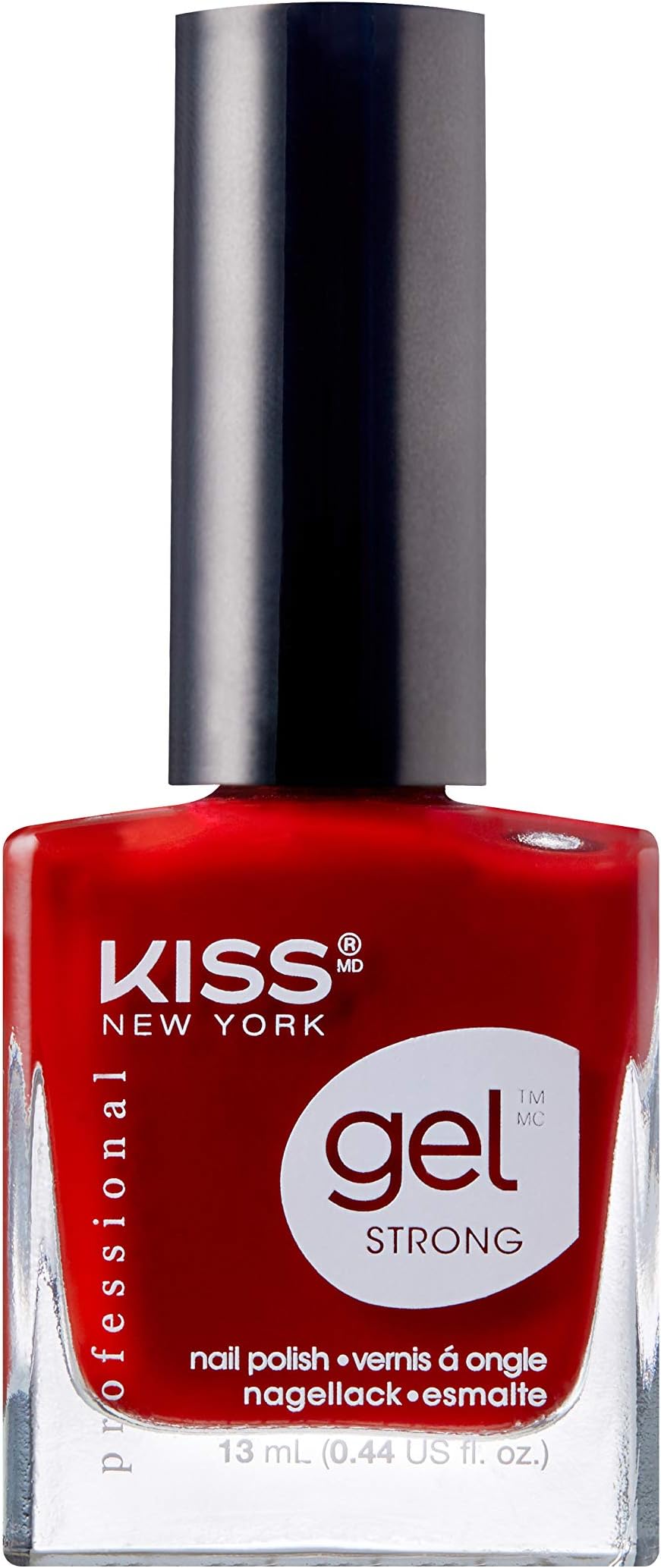 Kiss Gel Strong Nail Polish Fatal Lure Knpc014, Dark Red, 13 ML