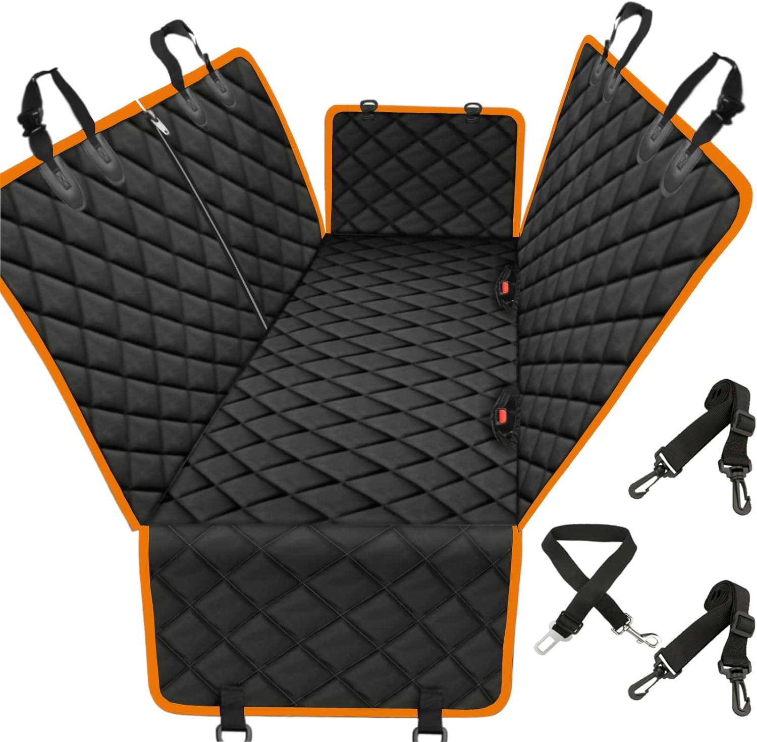 LUMINS Dog Car Seat Cover - Waterproof, Scratchproof, and Nonslip Backseat Protector for Cars, Trucks, SUVs